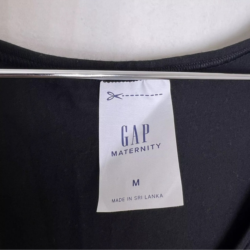 Gap Maternity Solid Black Maxi Dress Size Medium - image 4